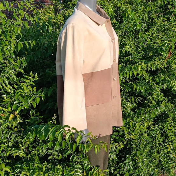 OUT ON A LIMB LADIES HAND DESIGNED FAUX SUEDE LUXURY JACKET/COAT (USA) - Picture 5 of 17